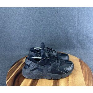 Nike Air Huarache Run Womens Size 8 Shoes Triple Black Athletic Sneakers
